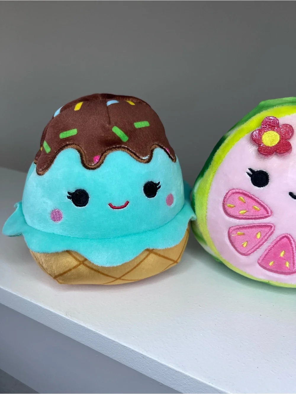 Squishmallows Pink & Green Citrus Plush Pillow
